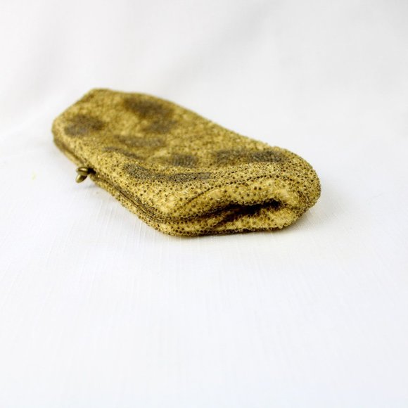 Vintage Walborg Beaded Purse Gold Art Deco Kiss Clasp Evening Bag Japan PU39 - Picture 2 of 9